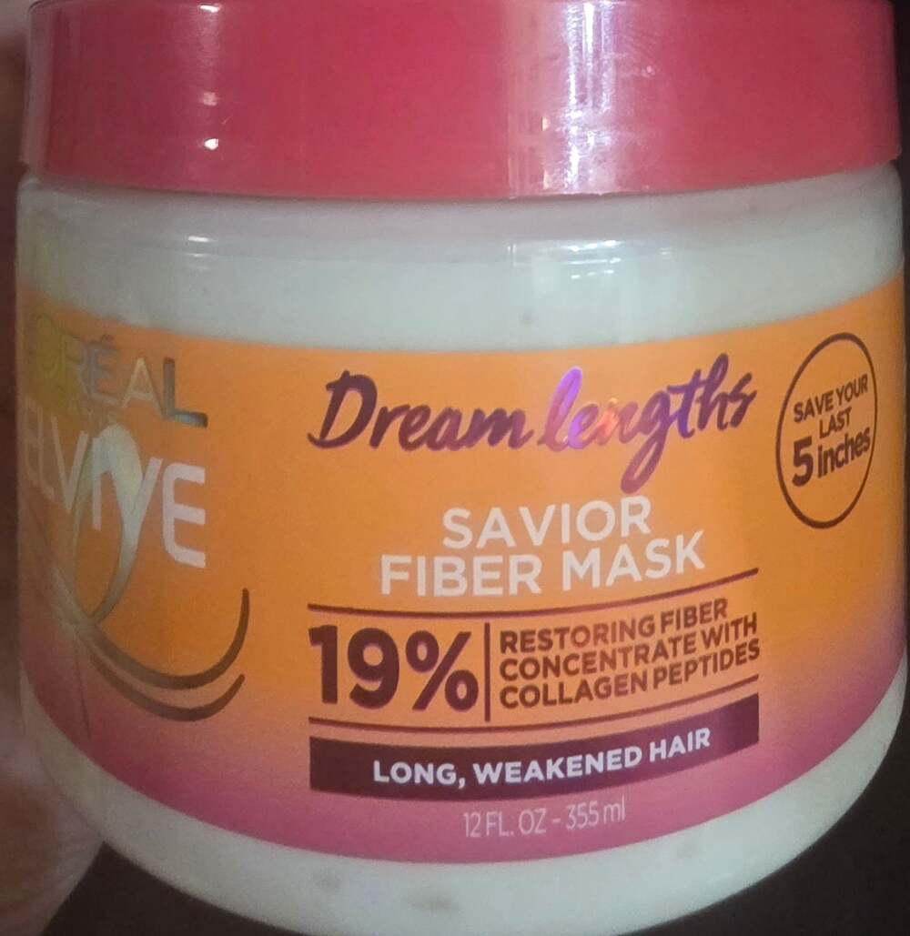 L'Oreal Paris Elvive Dream Lengths Savior Fiber Mask with Collagen Peptides, 12